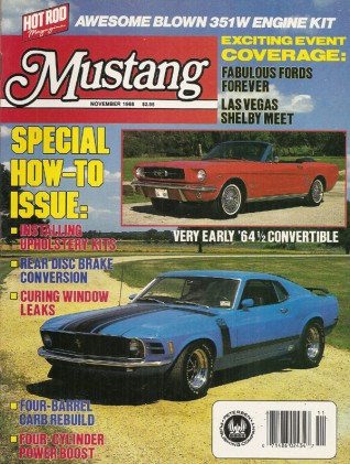 MUSTANG by HOT ROD 1988 NOV - CAMMER, 615th PONY, 2.3L